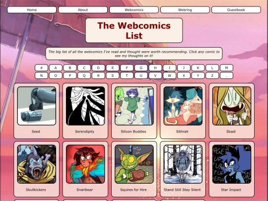 webcomicslistS screenshot