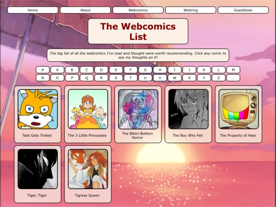 webcomicslistT screenshot