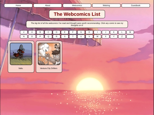webcomicslistV screenshot