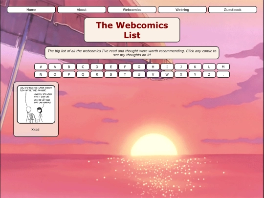 webcomicslistX screenshot
