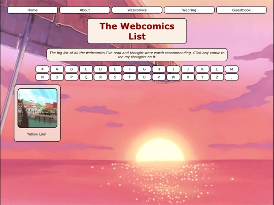 webcomicslistY screenshot