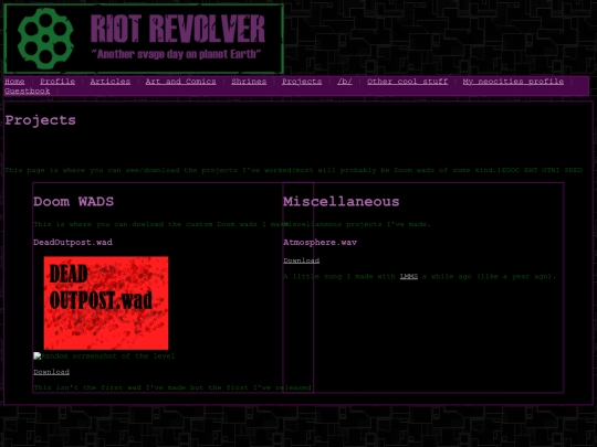 Projects screenshot