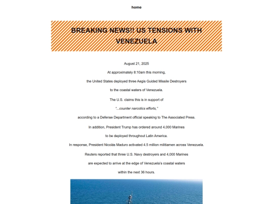 US-TENSIONS-WITH-VENEZUELA screenshot