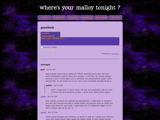 guestbook screenshot