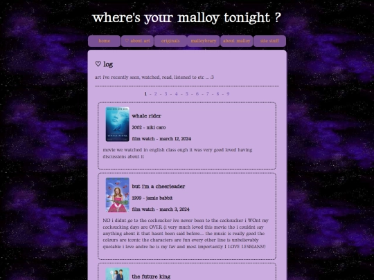 log screenshot