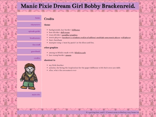 manicpixiedreamgirlbb/credits screenshot