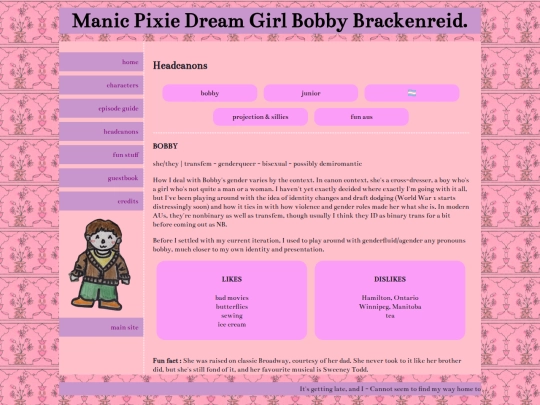 manicpixiedreamgirlbb/headcanons screenshot