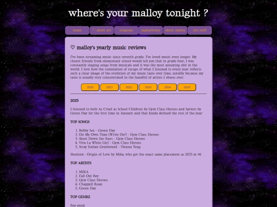 musicyear screenshot