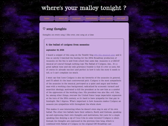 song-thoughts screenshot