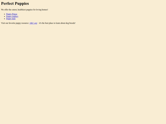 Perfect-Puppies/Index screenshot