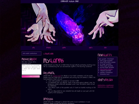 terms screenshot