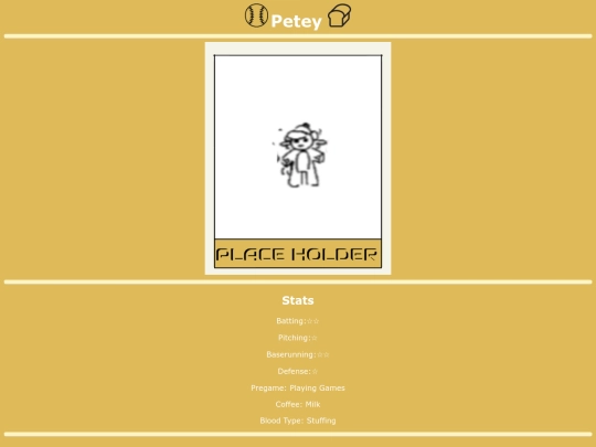 pages/petey screenshot