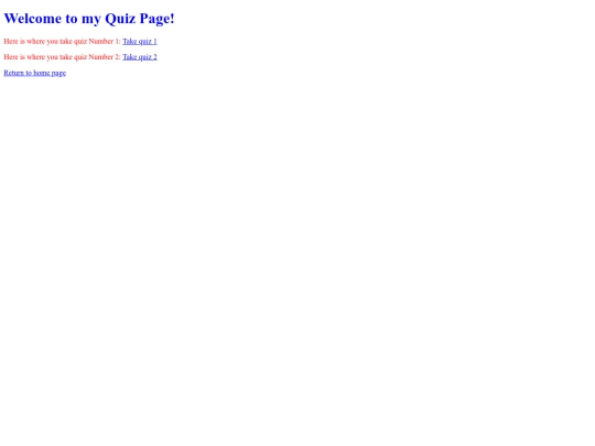 Quizpage screenshot