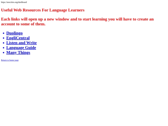 Useful Web Resources For Language Leaners screenshot