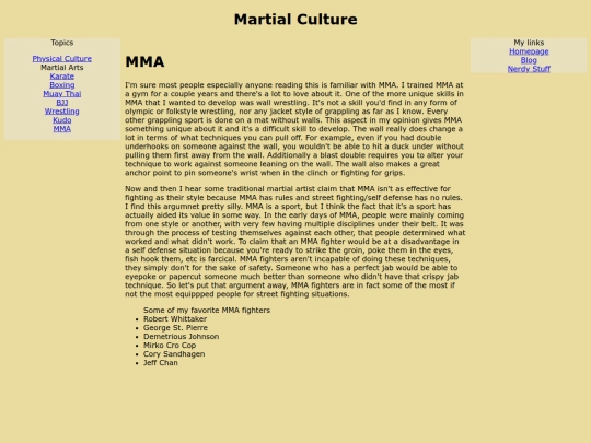 MMA screenshot