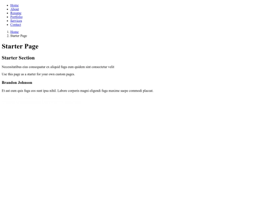 starter-page screenshot