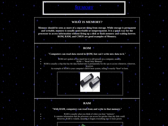 memory screenshot
