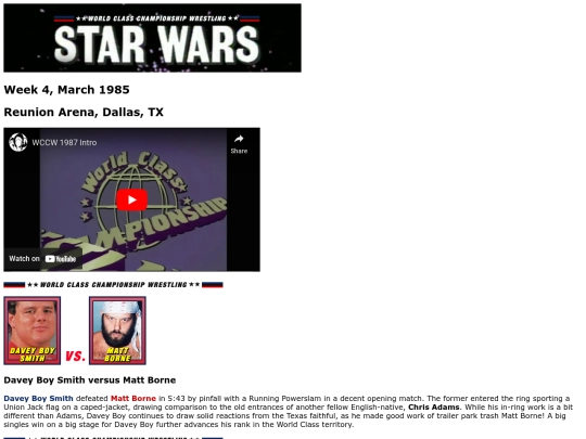 wccw1985/marchstarwars1985 screenshot