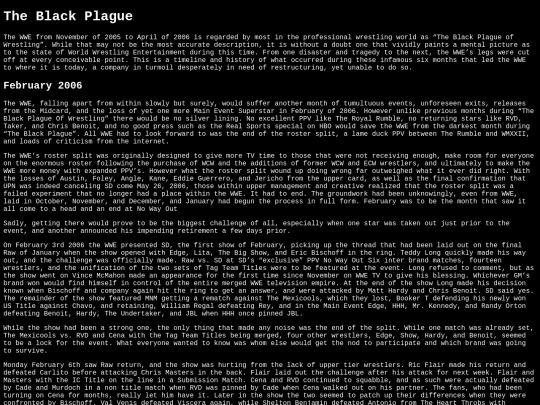 wweblackplague/feb2006 screenshot
