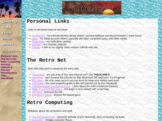 links screenshot