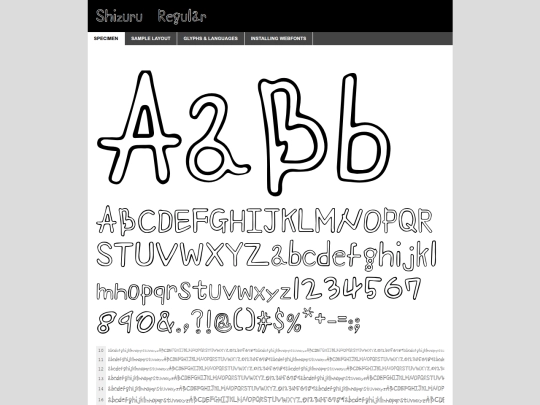 Fonts/Shizuru/shizuru-regular-demo screenshot