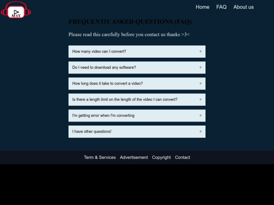FAQ screenshot