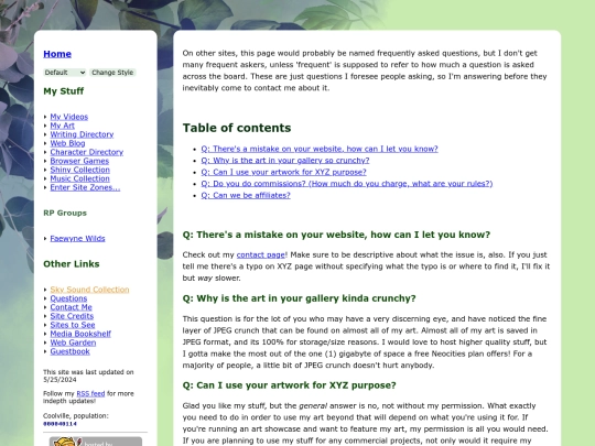 questions screenshot
