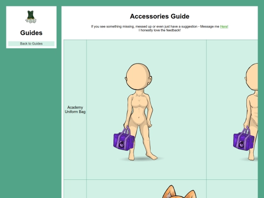 Accessories screenshot