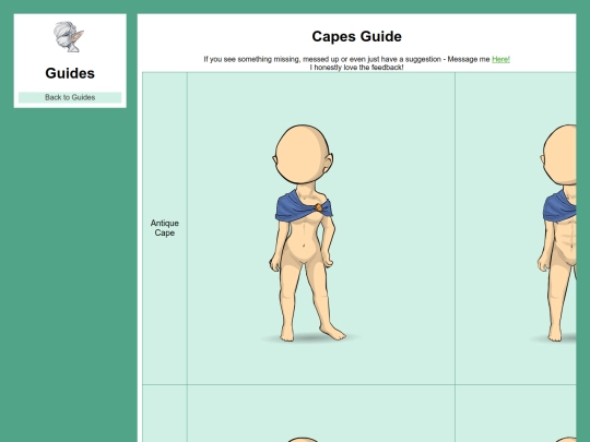 Capes screenshot