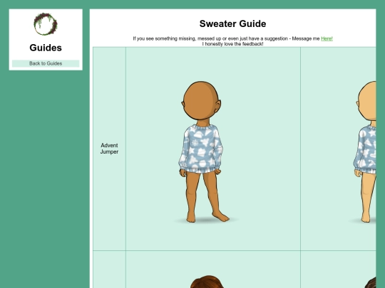 Sweaters screenshot