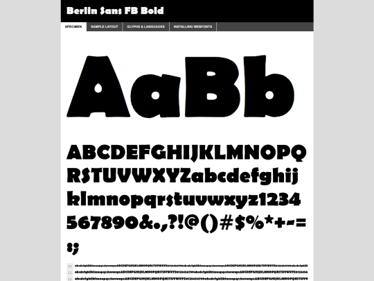 Font/brlnsb-demo screenshot