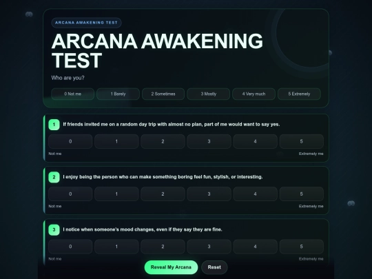 Arcana Quiz screenshot