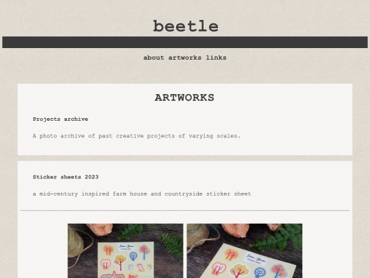 artworks/projects screenshot
