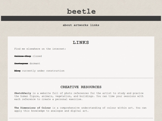 links screenshot