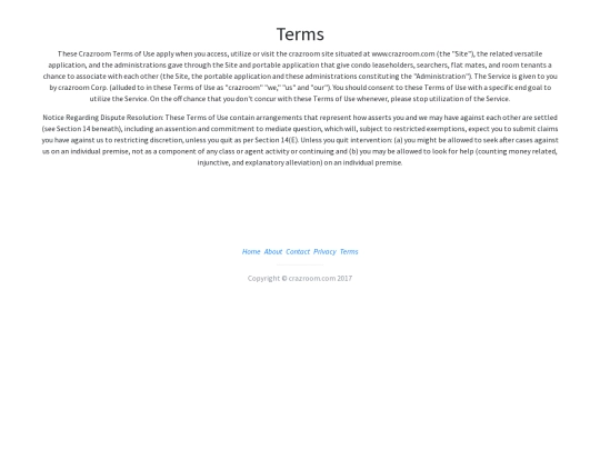Terms screenshot