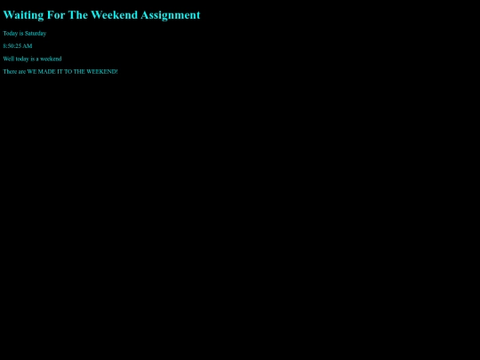 weekend screenshot