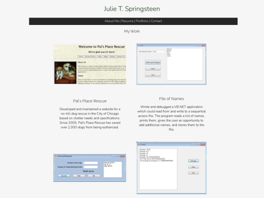 portfolio screenshot
