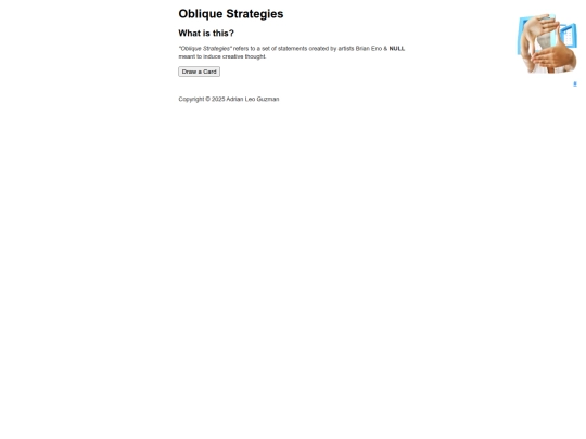 text/obliquestrategies screenshot