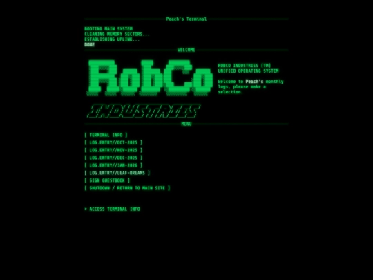 log screenshot