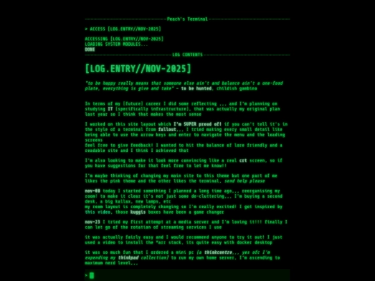 log/nov25 screenshot