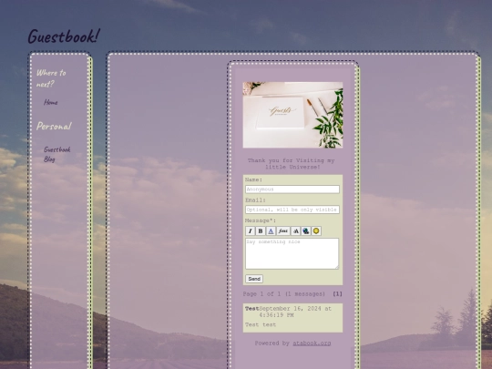 guestbook/guestbook screenshot