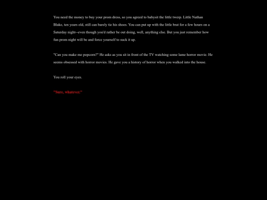 Babysitter Slaughter final draft screenshot