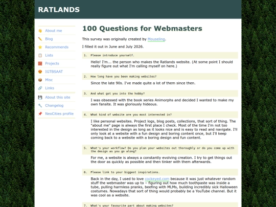 about/100-questions screenshot