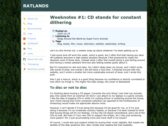blog/2025/10/19/weeknotes-1 screenshot