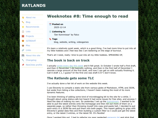 blog/2025/12/14/weeknotes-8 screenshot
