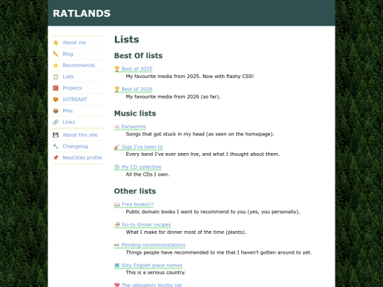 lists screenshot