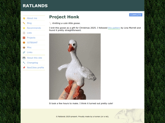 projects/honk screenshot
