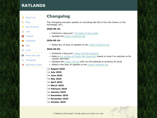 website/changelog screenshot