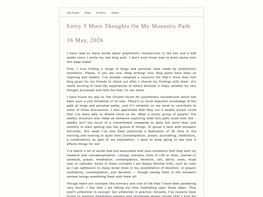posts/2026-05-16-Entry-5-More-Thoughts-On-My-Monastic-Path screenshot