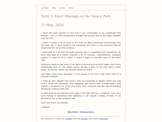 posts/2026-05-31-Entry-6-Short-Musings-on-the-Votary-Path screenshot